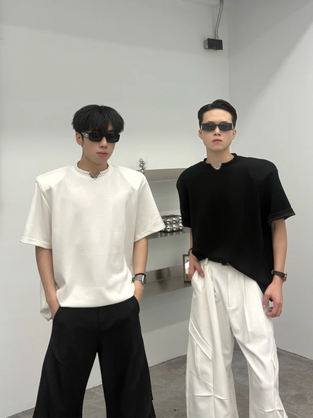 休闲裤青春活力春夏男装宽松T恤T1235