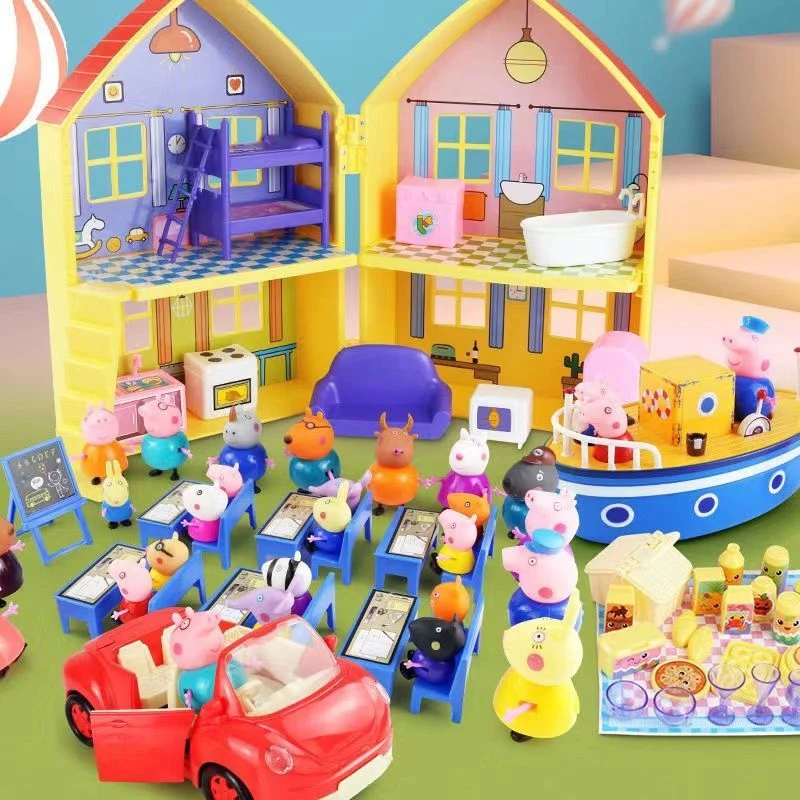 儿童小猪佩奇的玩具过家家房子女孩一家四口套装佩琪人物全套玩偶