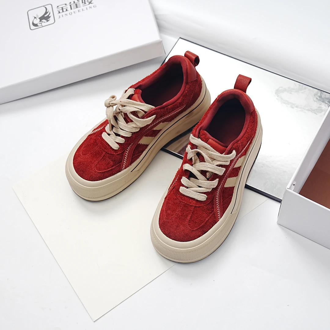 金雀绫【牛津恋曲】设计师款透气潮流休闲板鞋SZAK4XAM169
