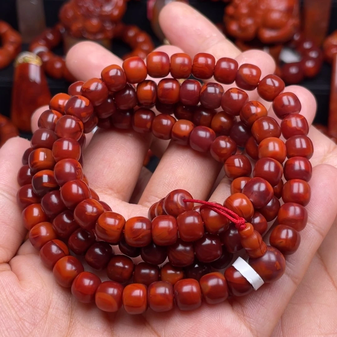 南红玛瑙珠宝奇石未镶嵌多圈8mm