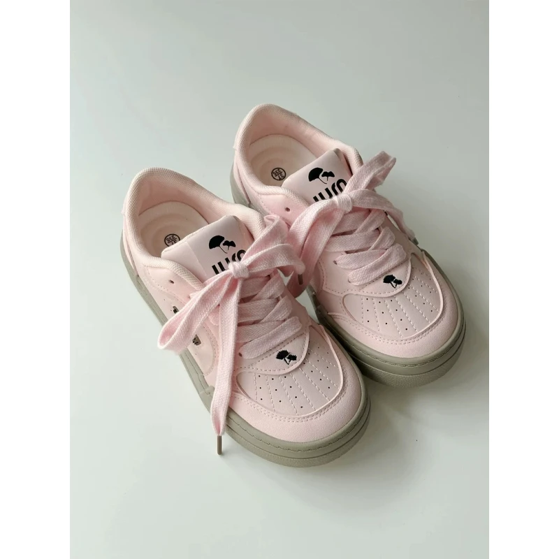 百搭厚底小白鞋女款2025新款爆款复古时尚百搭美式德训鞋休闲板鞋