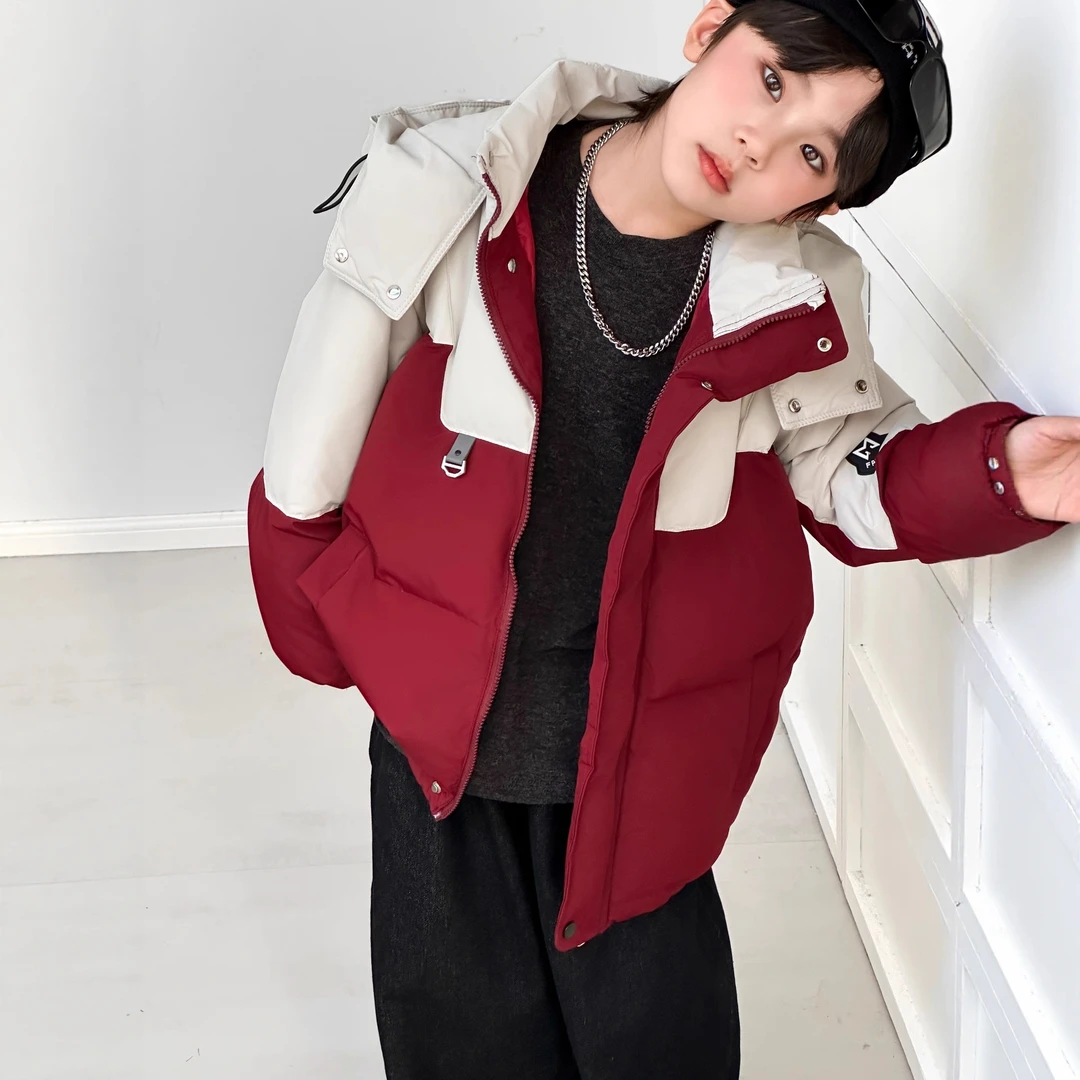 2025秋冬新款儿童羽绒服男女童连帽中大童加厚洋气时尚保暖潮外套