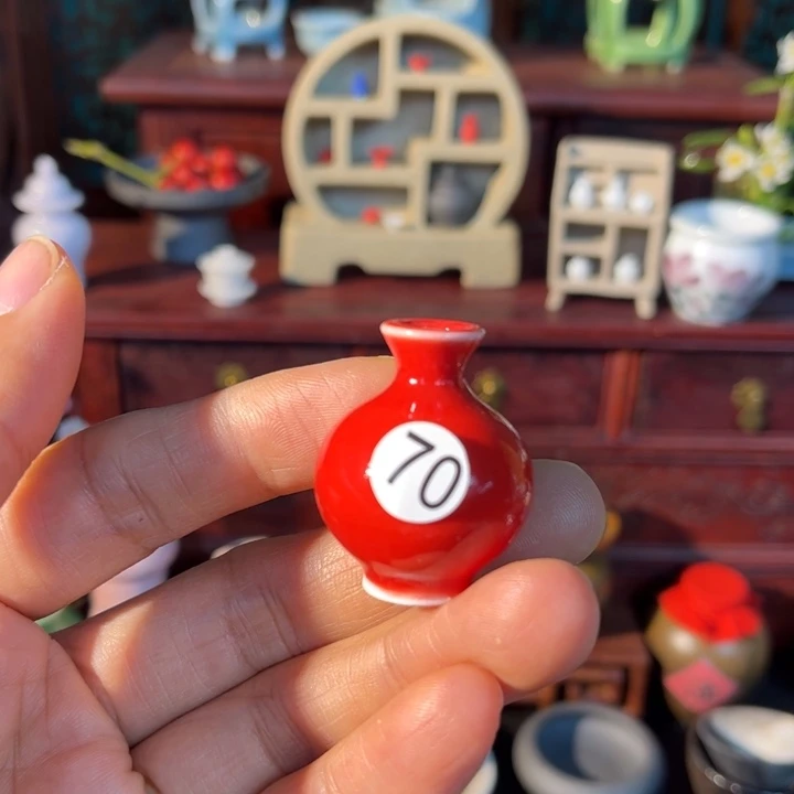 摆件微陶老王迷你花瓶
