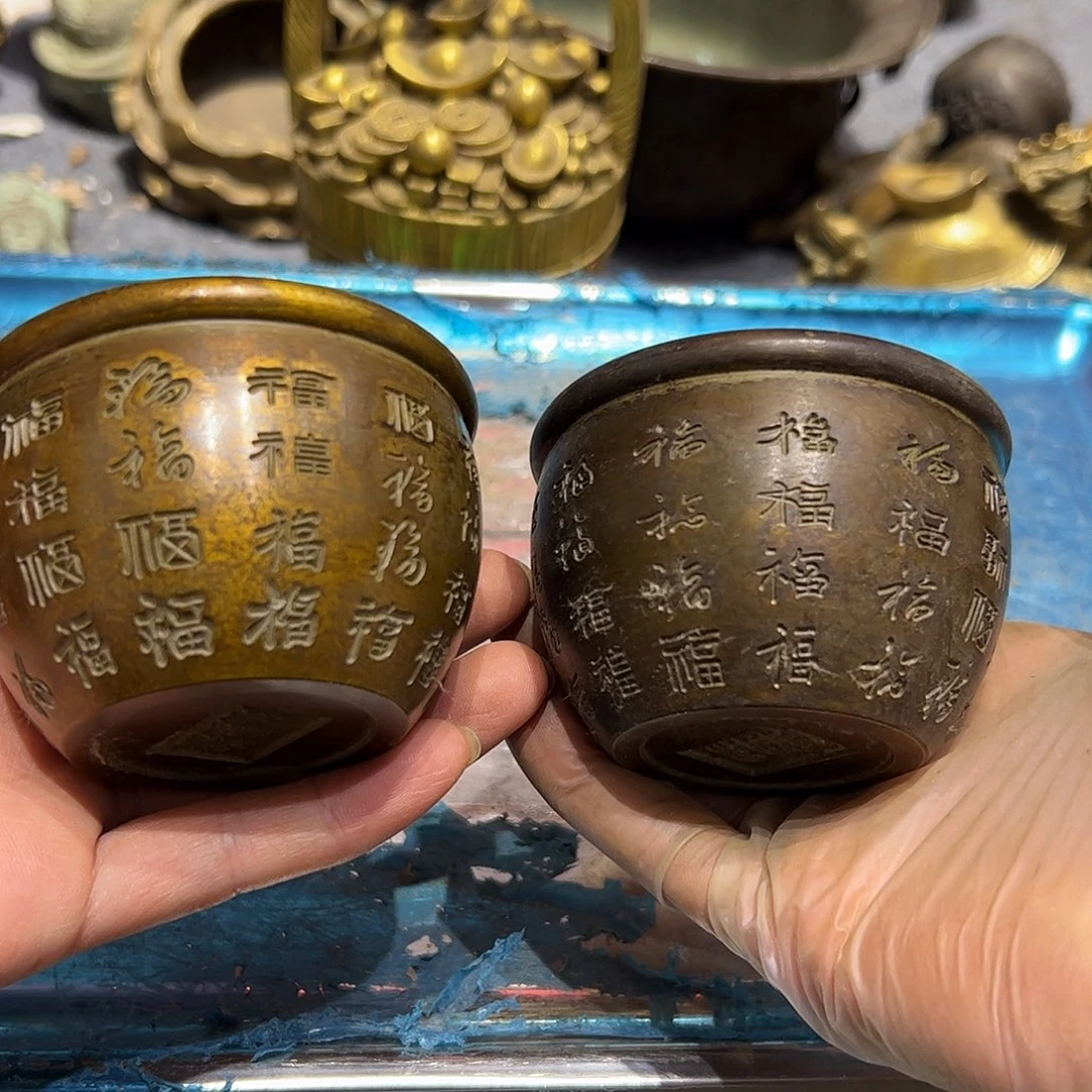 李*奇微瑕疵黄铜摆件工艺品