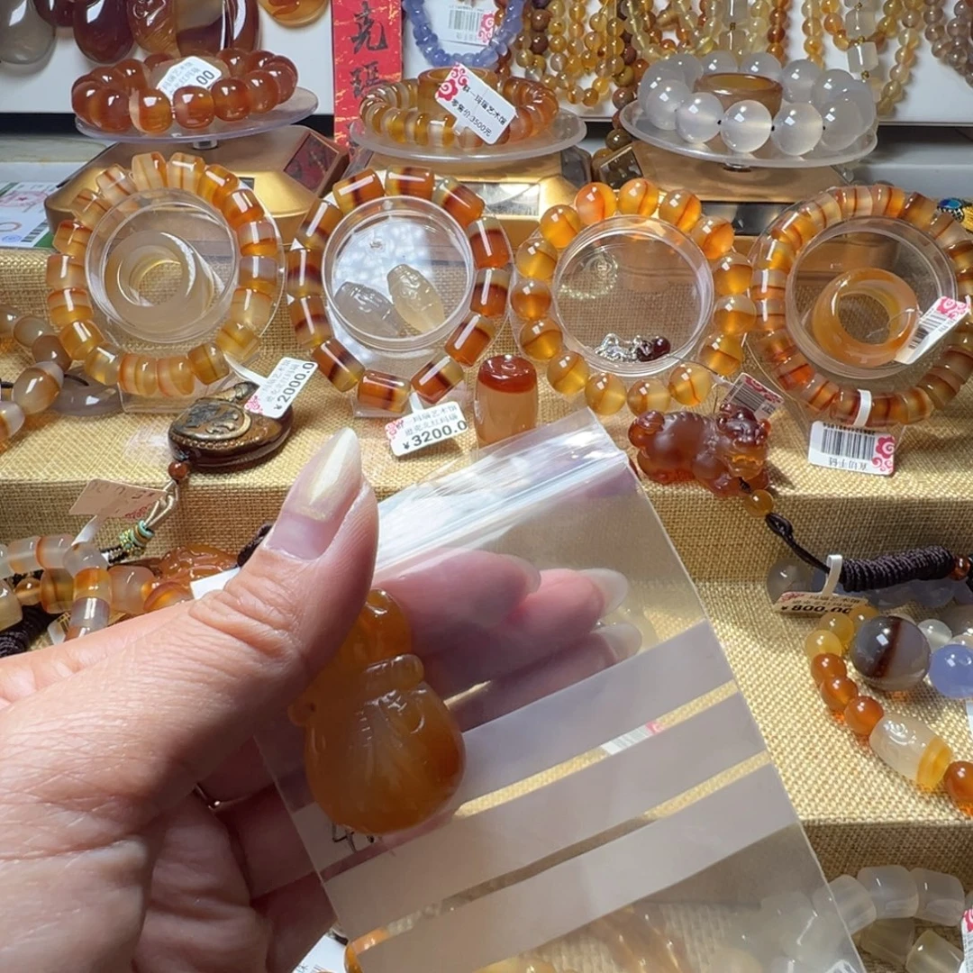 喜***魂玛瑙/玉髓合金颈饰4