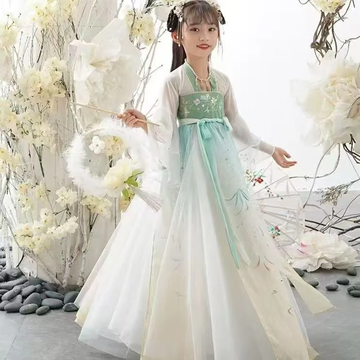 儿童汉服古风连衣裙花蝶 默认微瑕不退换
