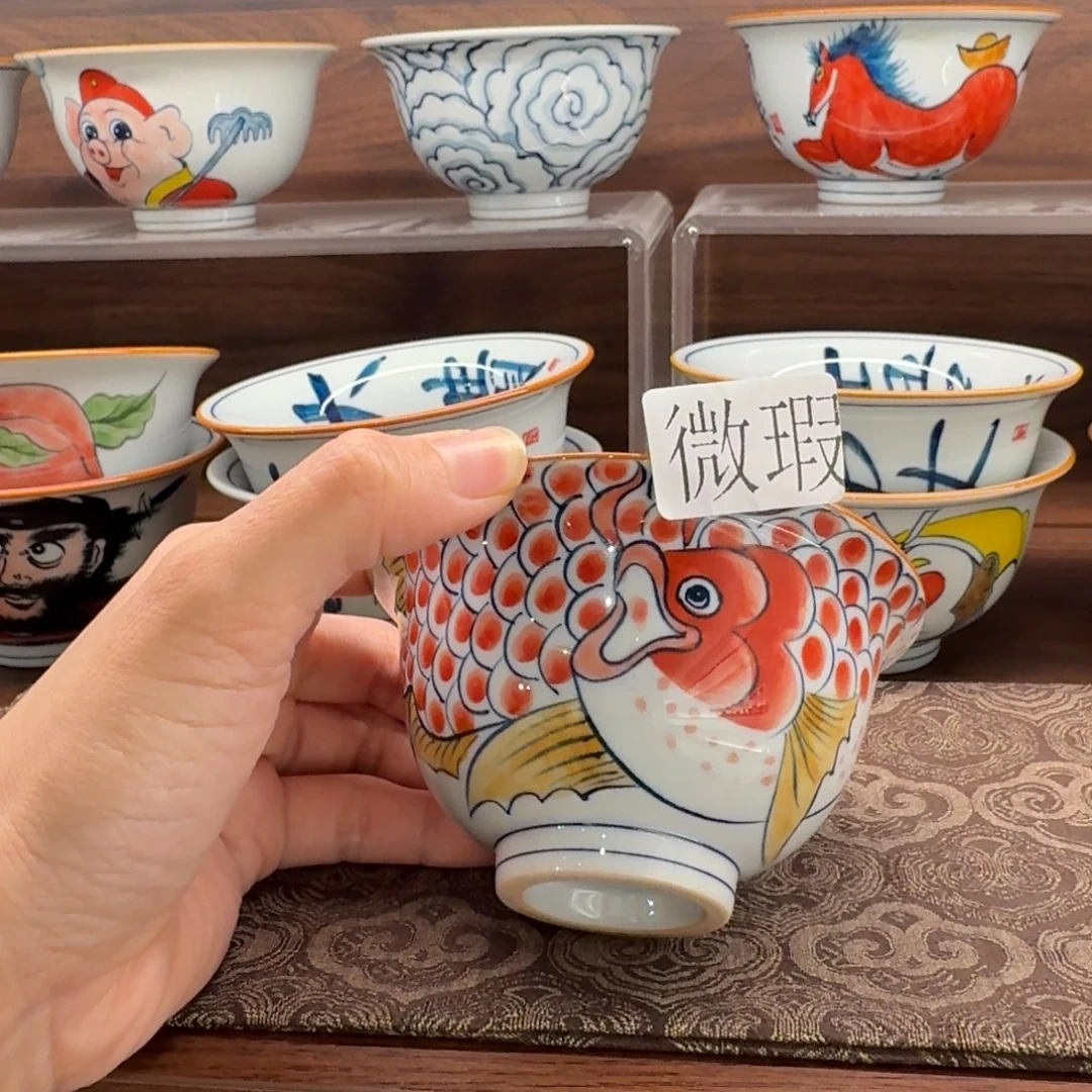 微瑕釉下彩纯手绘