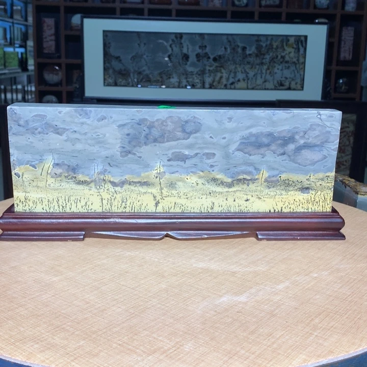 ，广西国画石摆件，收藏观赏