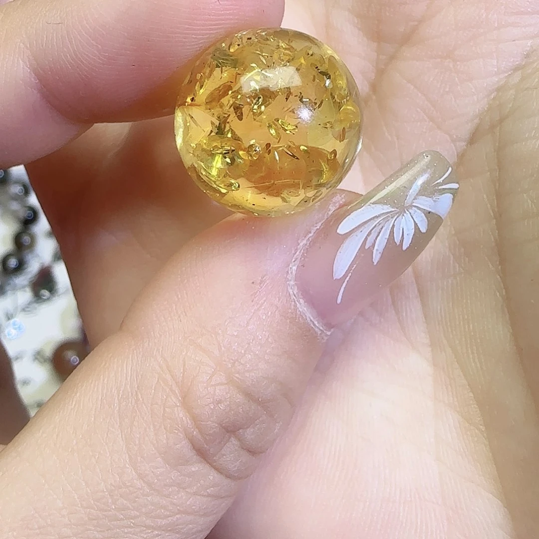 琥珀手串未镶嵌九***搭金珀卡16