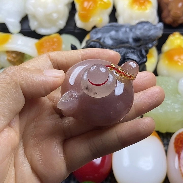 无花朵原石手把件