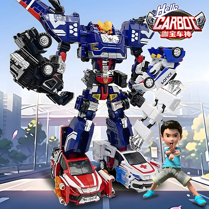 咖宝车神暴风重装巨人五合一勇将汽车机器人变形卡宝金刚玩具儿童