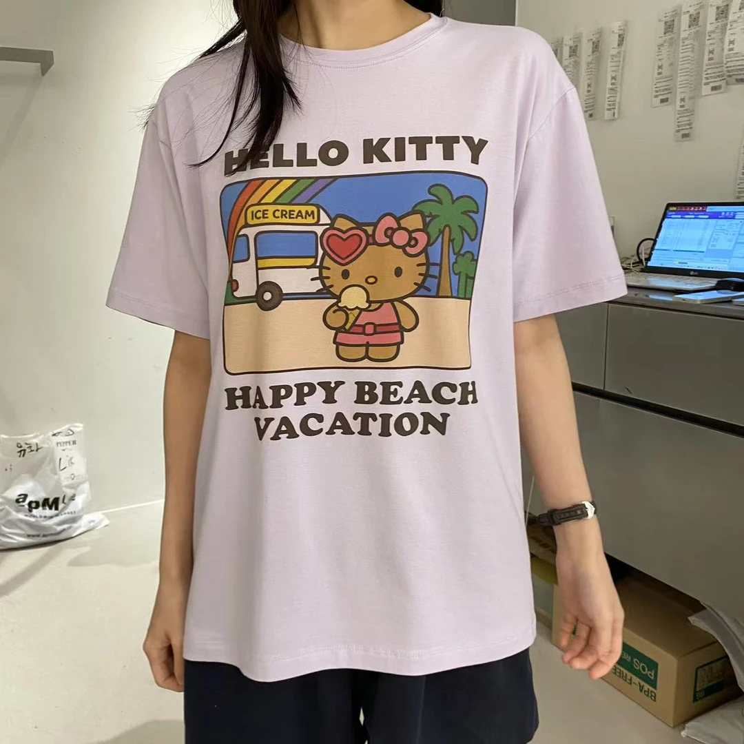 【A2在韩国】东大门PP卡通圆领女士短袖T恤百搭《NO退NO换》