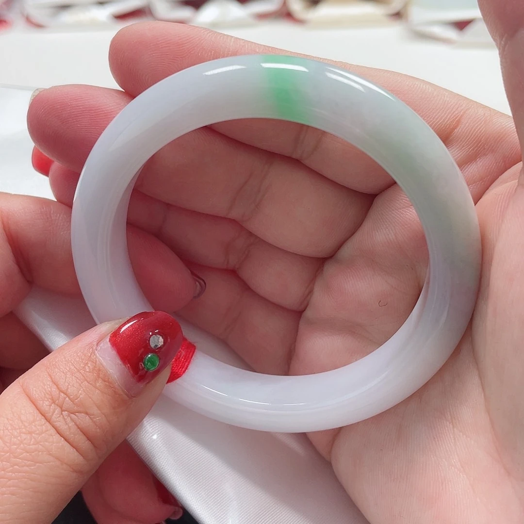 翡翠手镯未镶嵌缅甸翡翠手镯57圈