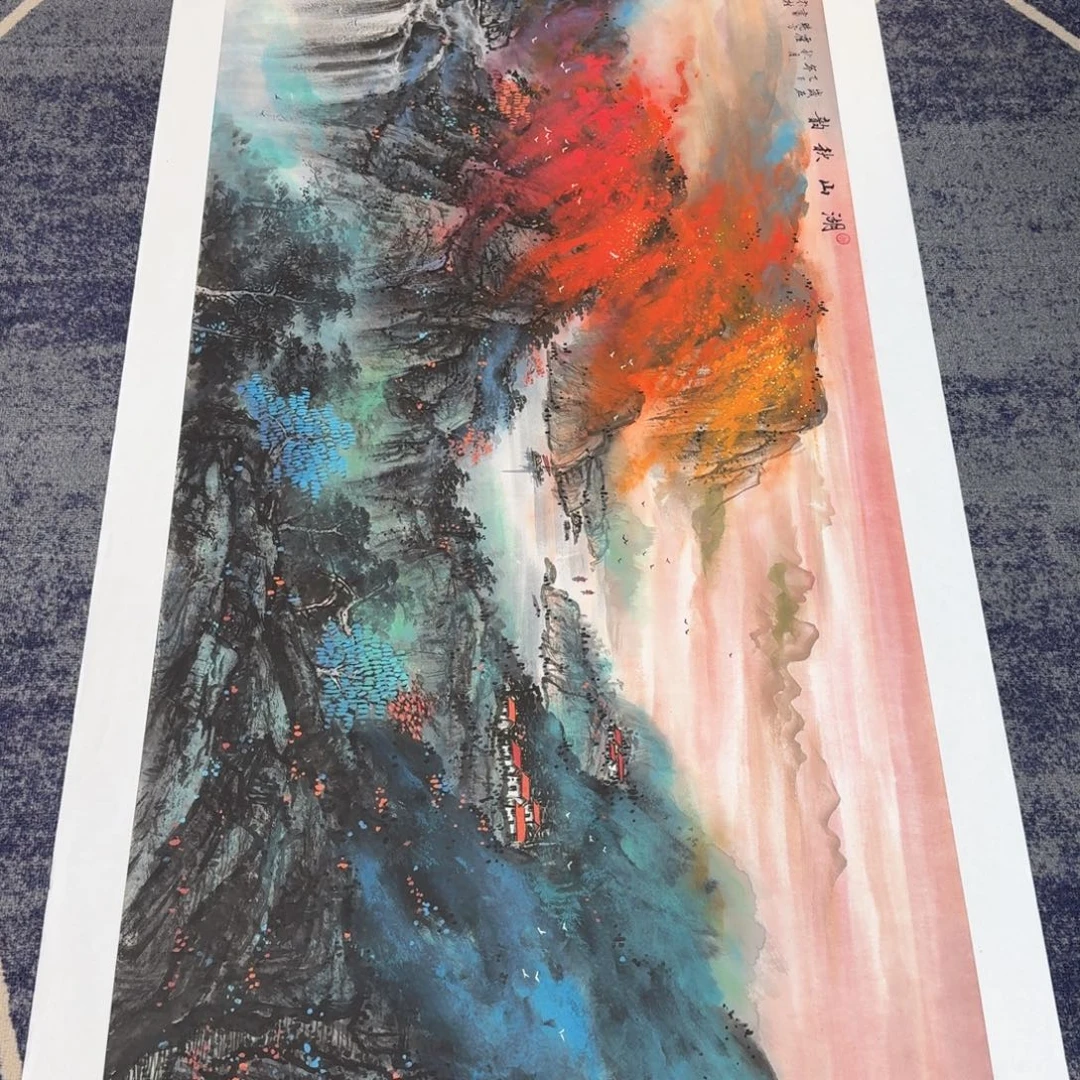 国画国画作品山水花鸟纯手绘