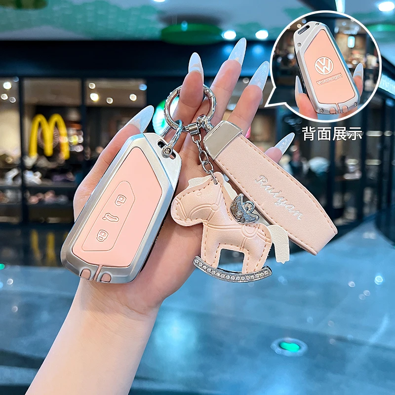 26款大众揽境钥匙套迈腾b9 id3途昂x高尔夫8包id4凌度l扣id6女id7