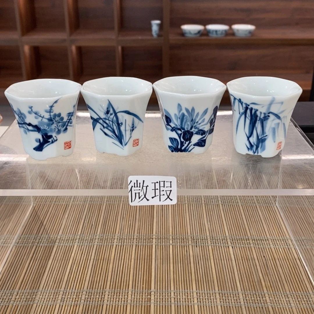 釉下彩老陶泥手工绘制