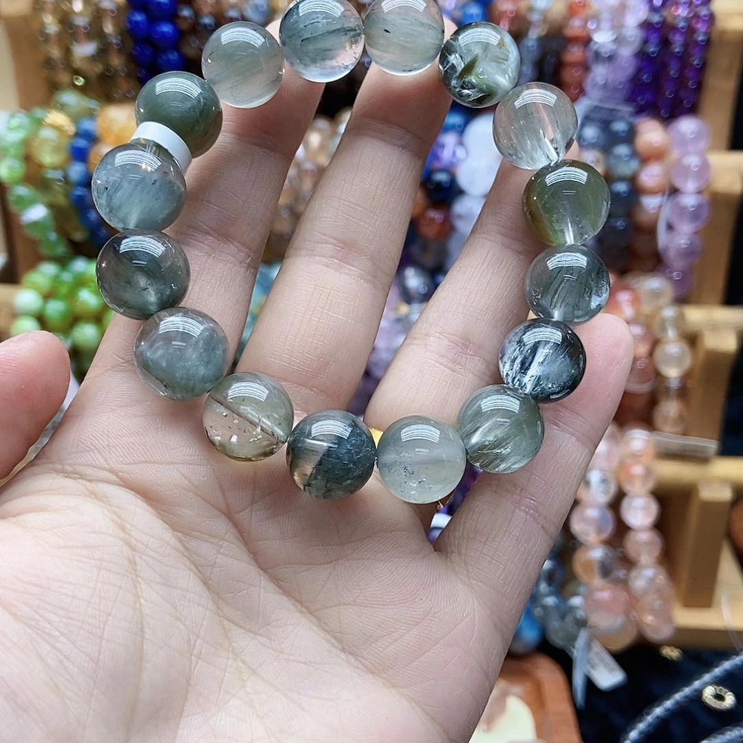 水晶手串未镶嵌?***?灰兔毛13.7