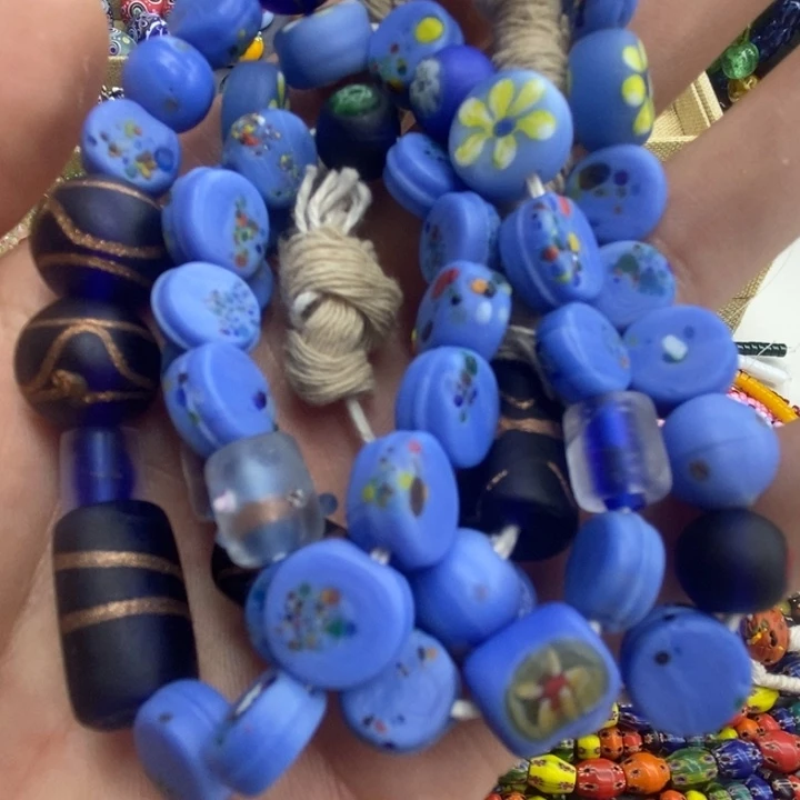 琉璃颈饰023纯色多宝