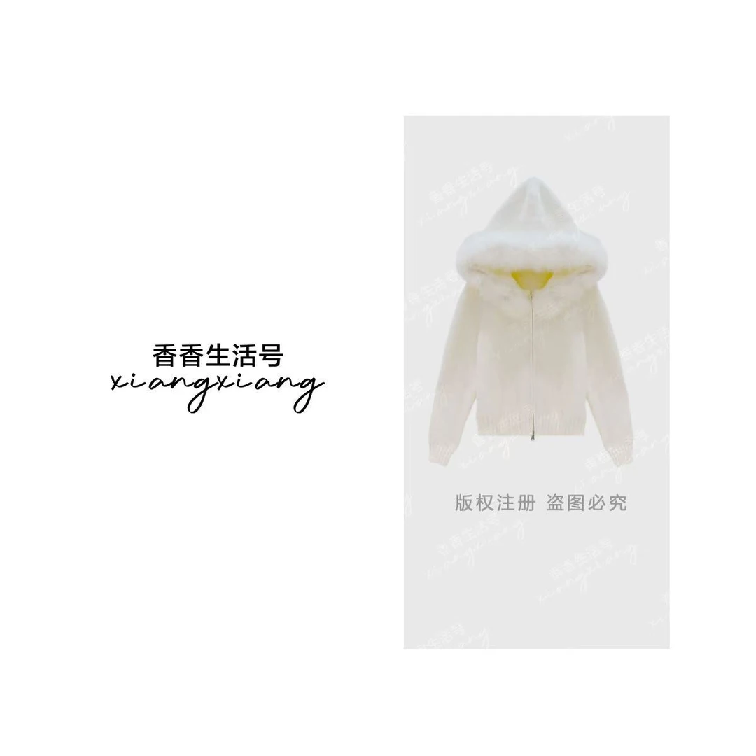 【香香严选】绒雪环颈2025新款秋冬领加厚帽衫保暖8832