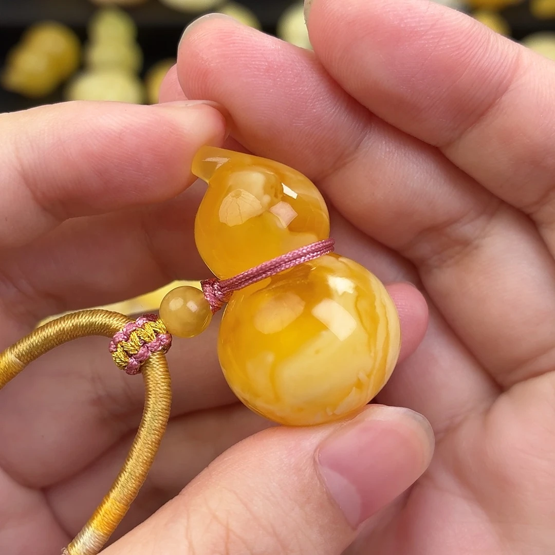 蜜蜡未镶嵌毛衣链蜜蜡
