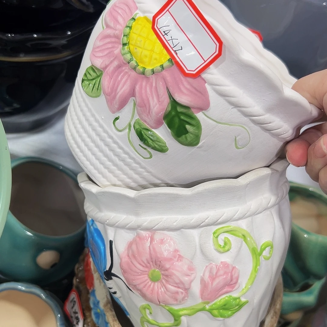 外贸尾单陶瓷花盆凑10米包邮