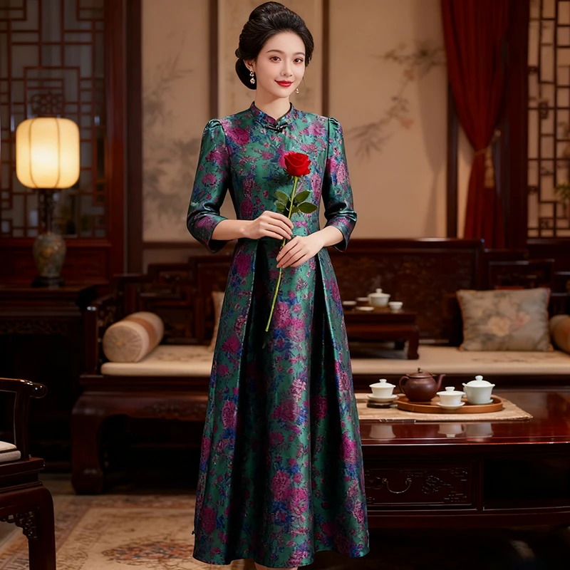【思琪精选】中国风改良旗袍连衣裙秋季2025年新款日常改良长款