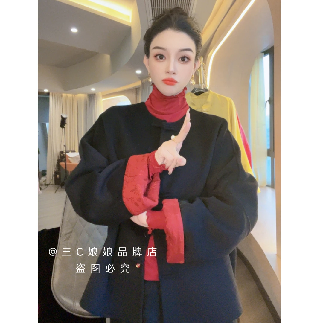 宸嫚三C娘娘【喜字扣】3127新中式国风时尚气质高端大衣