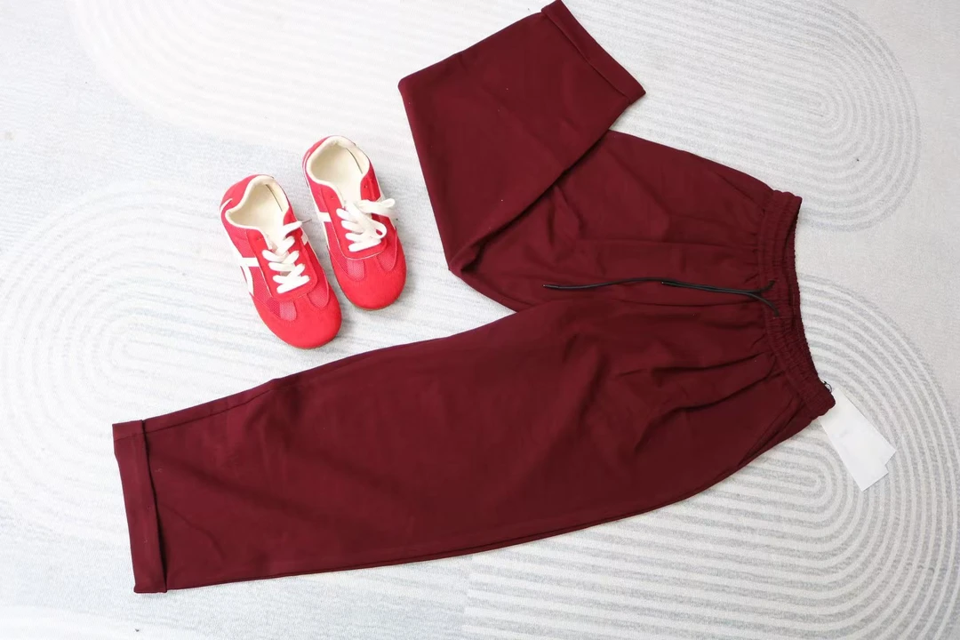 秋季高弹水洗棉休闲宽松松紧腰老爹裤3350-1