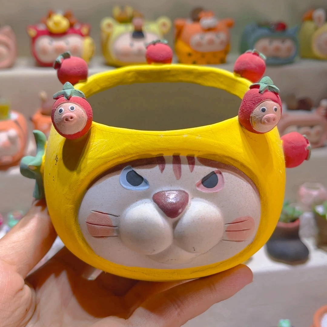 130纯手工制作重工盆盆