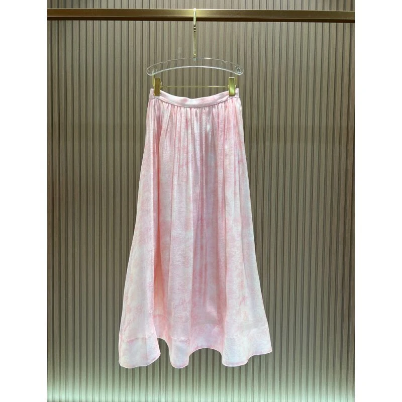 梦幻粉调大摆半身裙长裙