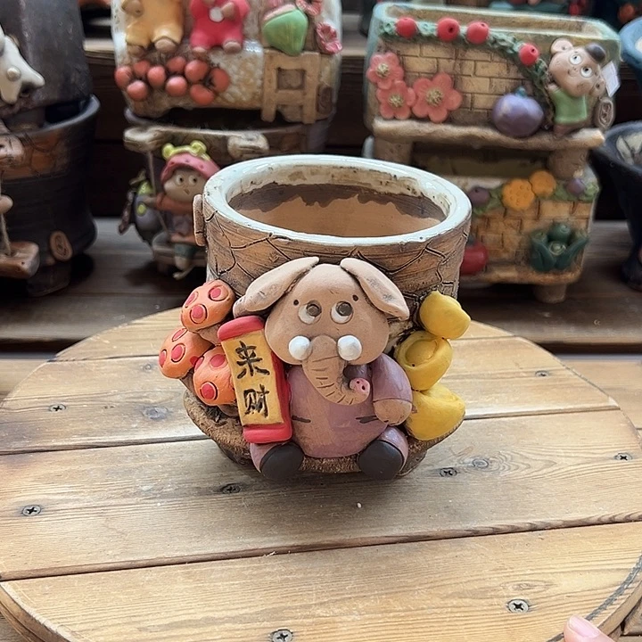 嘻哈多肉花盆百搭