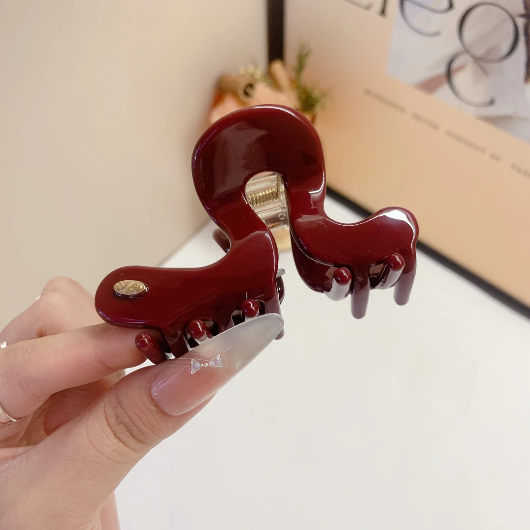 韩国ins高端法式醋酸鲨鱼夹几字简约高马尾中号发量少抓夹头饰女