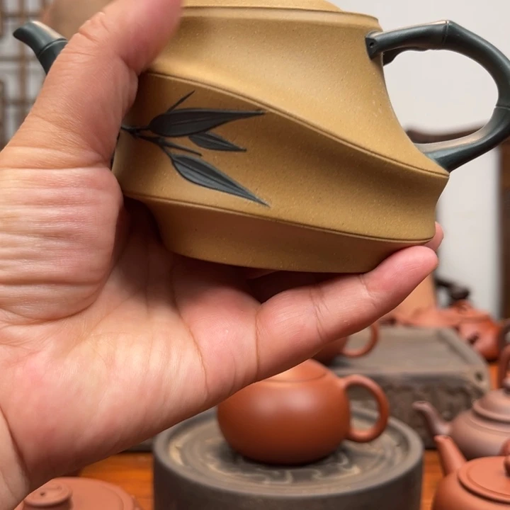 紫泥顺竹段泥半手工制作