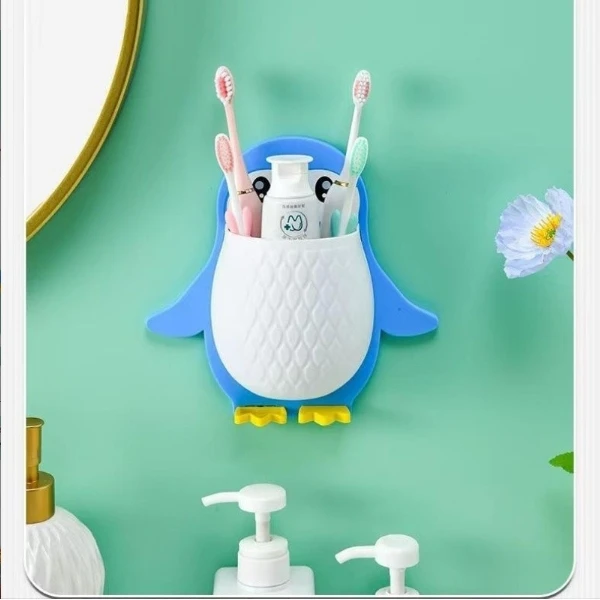 【新疆包邮乌市直发】新款企鹅置物架卫生间牙刷置物收纳盒工具整理
