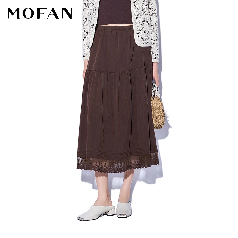 【尚雅专属】【商场同款】MOFAN摩凡秋新款摩卡慕斯半身裙MBB572173