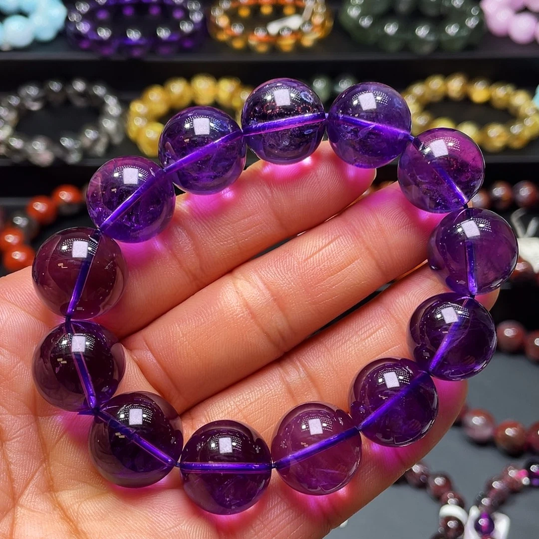 手链未镶嵌水晶乌拉圭紫水晶17+m