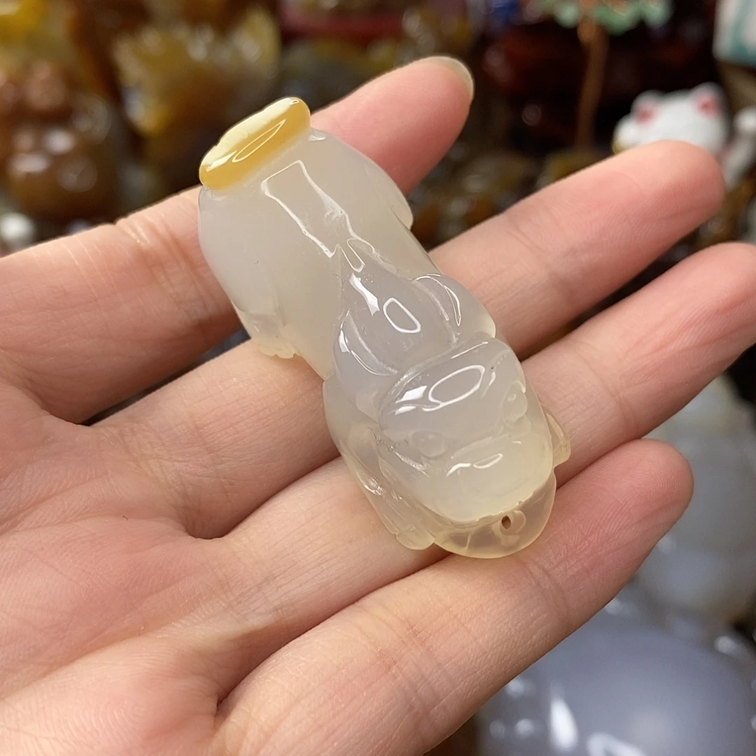 玛瑙/玉髓未镶嵌吊坠