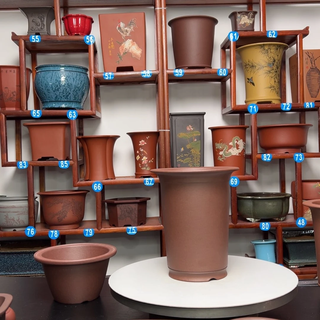 紫砂花盆水*水圆盆花盆