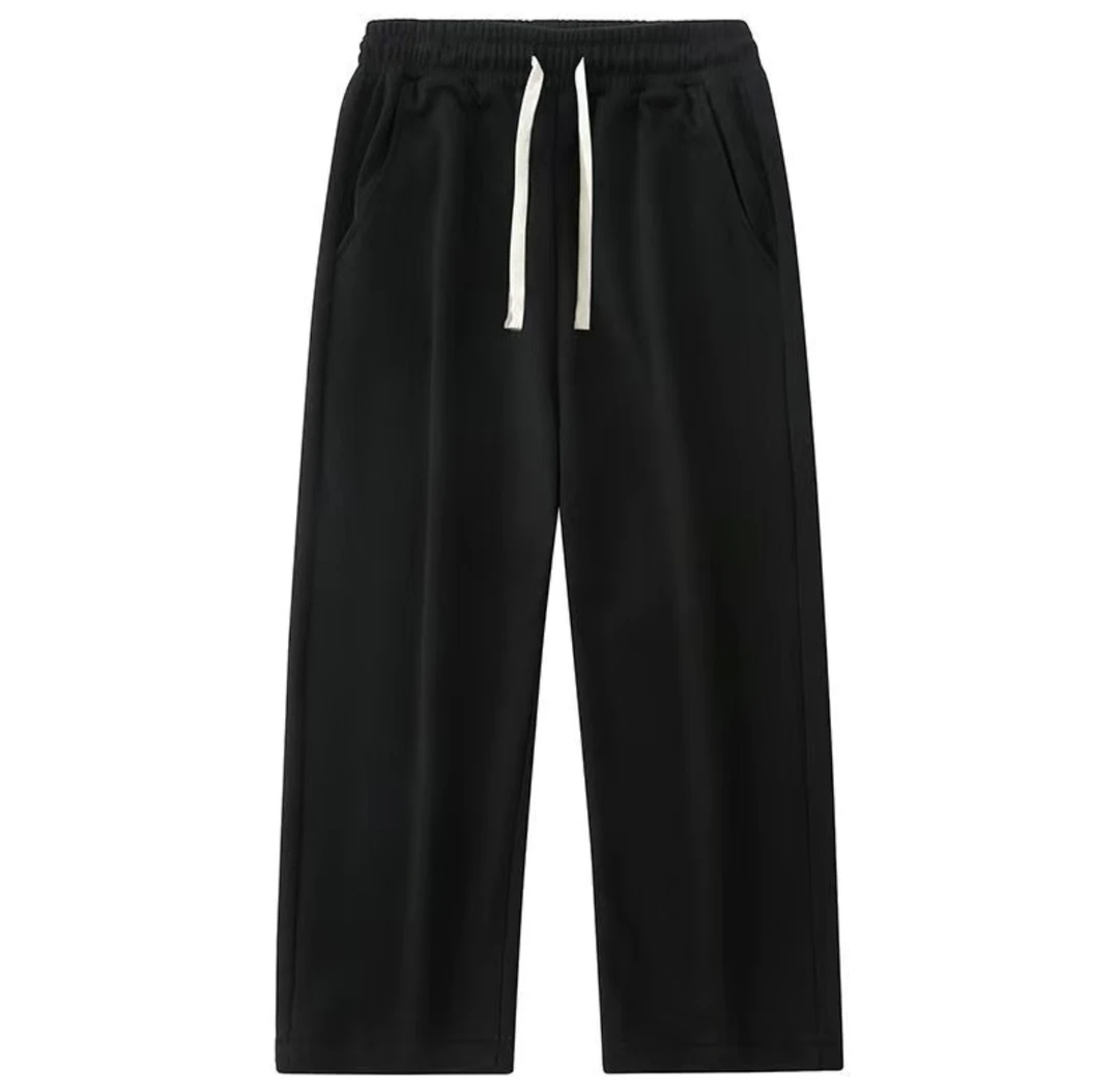 男士黑色潮流休闲时尚百搭宽松直筒裤