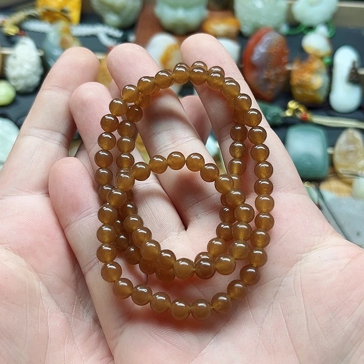 未镶嵌手链和田玉珍***人