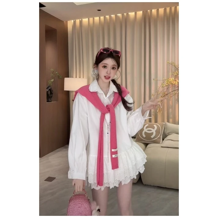 浩哥严选●淡颜天菜C5CS0437A衬衫预网红百搭小众甜美设计感学院风