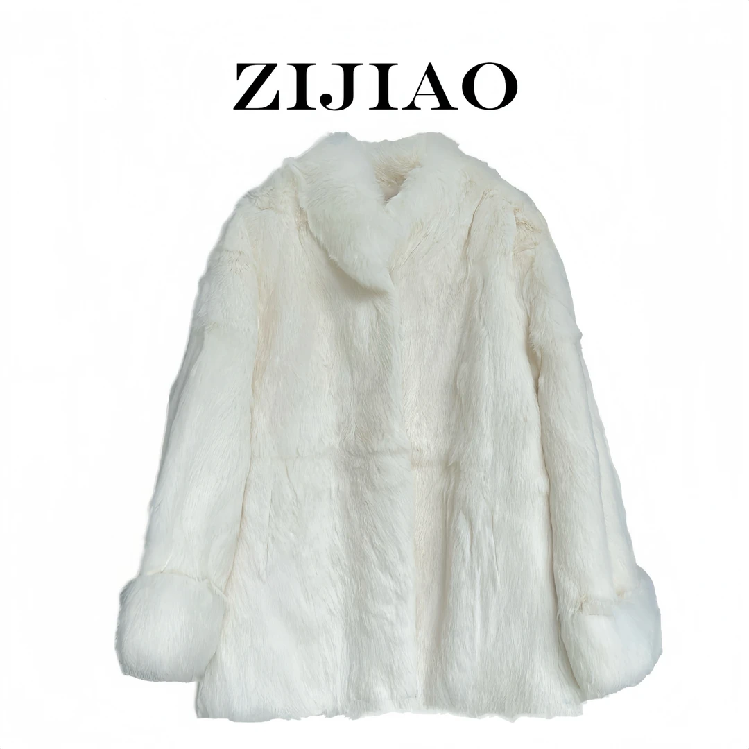 紫娇服饰  YLYY-2517  时尚兔毛外套   5