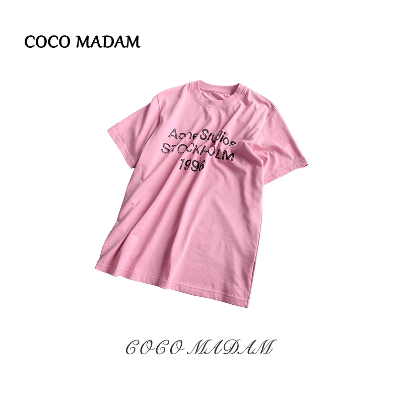 《现货》【AC】Ani-B574 时尚短袖户外印花字母宽松T恤