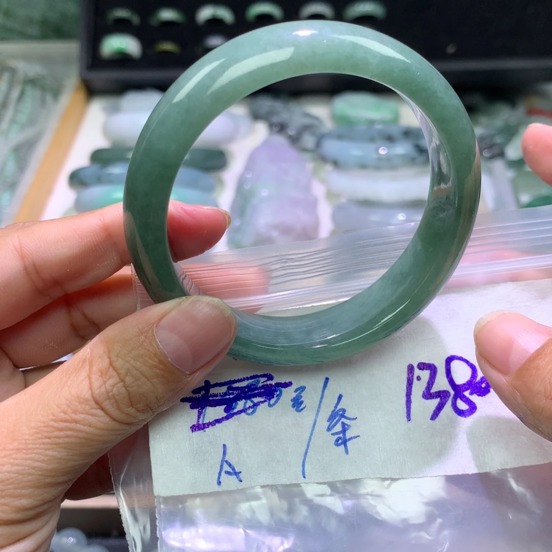 未镶嵌定制翡翠手镯54.7