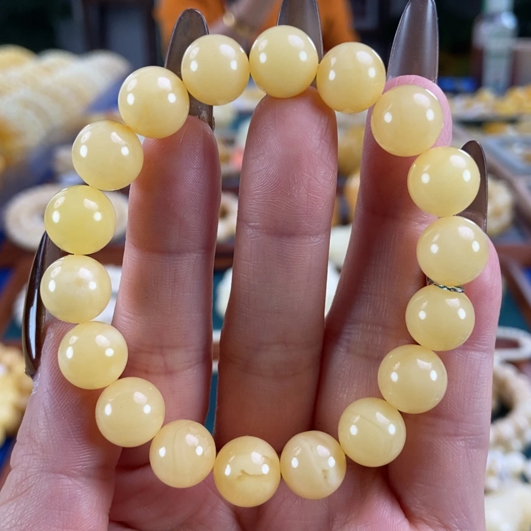 琥珀未镶嵌珠宝奇石10圆珠12.12