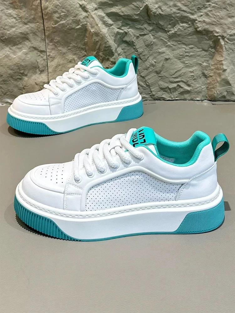 欧货2025春夏新款时尚小白鞋系带百搭运动休闲板鞋男潮鞋33-05