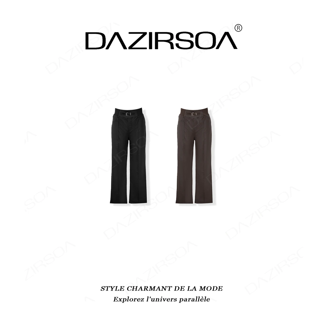 DAZIRSOA/达姿“日常穿搭”时尚百搭复古显瘦洋气加绒烟管裤 AB866