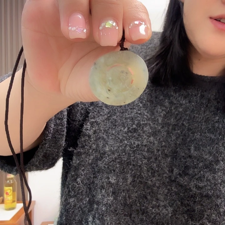 蛇纹石玉合金颈饰