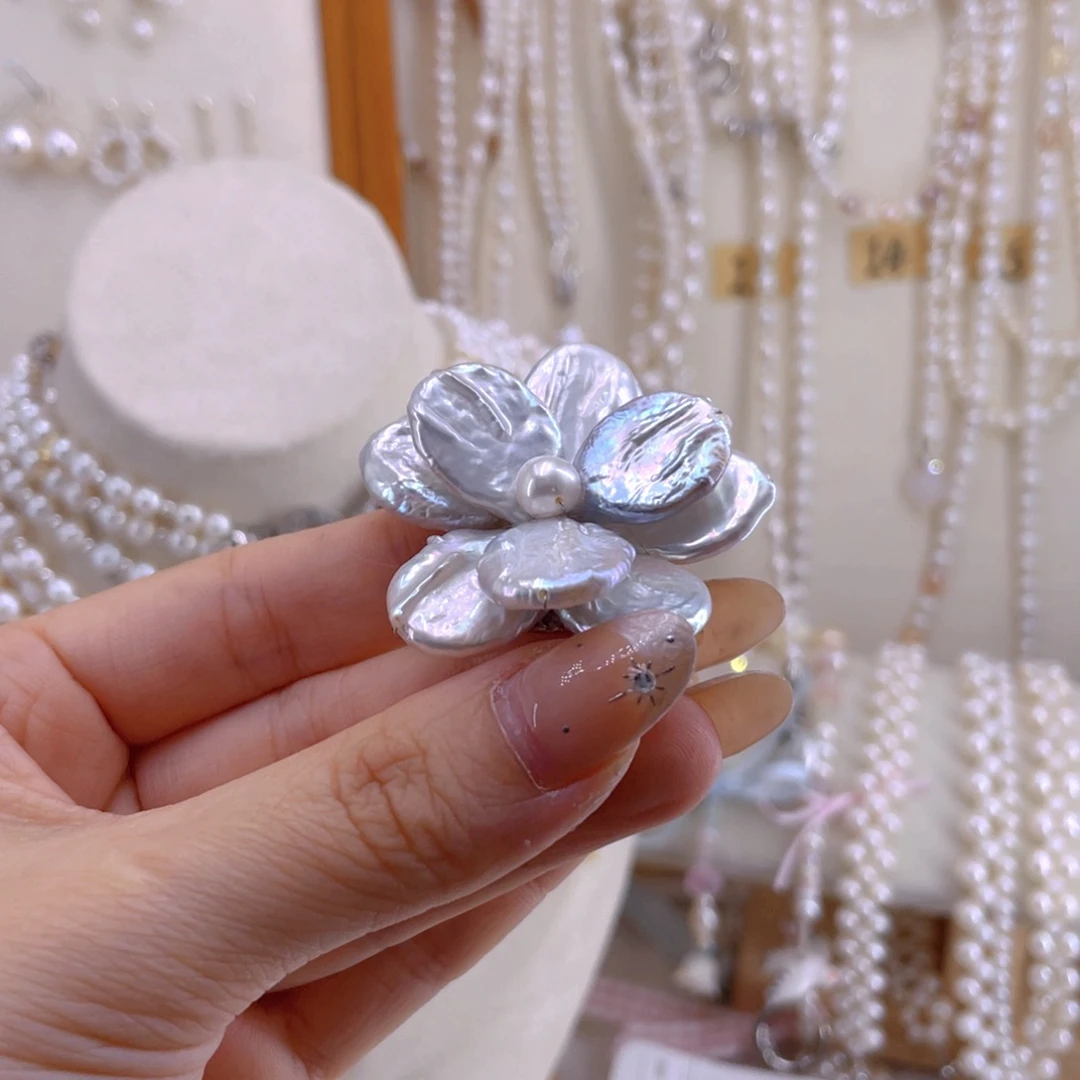 合金淡水珍珠吊坠(不含链)