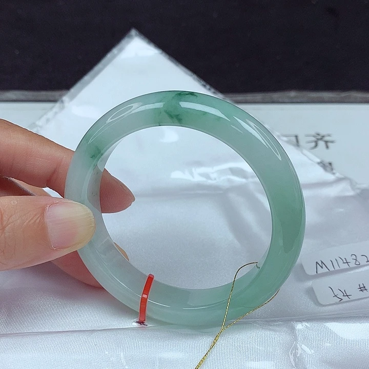 翡翠未镶嵌手镯54圈4828